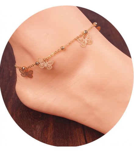 AK043 - Gold Butterfly Anklet