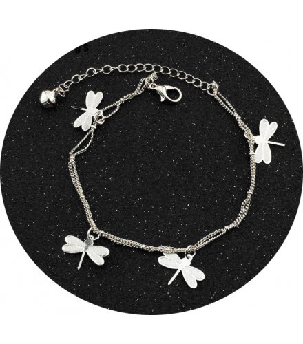 AK078 - Butterfly leaves beach anklet