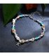 AK088 - Blue turquoise crystal anklet