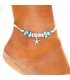 AK099 - Fashion blue turquoise crystal anklet