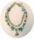 AK141 - Bohemian style Turquoise Double-layer Starfish Anklet
