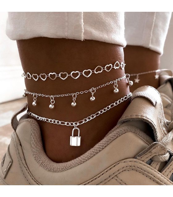 AK155 - Multi-layer tassel chain Anklet
