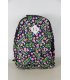 BP726 - Black Flora Canvas Backpack