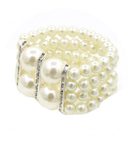 B248 - White Pearl Layer Bracelet