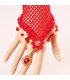 B409 - Red Lace Bracelet