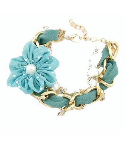 B411 - Green Floral Bracelet