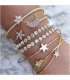 B566 - Simple diamond stars bracelet