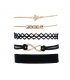 B607 - Black lace arrow five-piece ladies bracelet