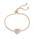 B608 - Simple heart heart alloy diamond bracelet