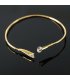 B610 - Double diamond zircon line open bracelet