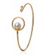 B611 - Pearl circle geometric bracelet