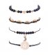 B642 - Flower beads chain moon Bracelet