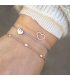 B687 - Diamond love heart multi-layer women's bracelet