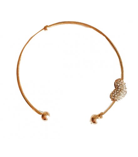 B700 - Korean diamond peach heart bow bracelet
