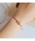 B700 - Korean diamond peach heart bow bracelet