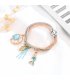 B713 - Pearl geometric mermaid alloy bracelet