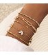 B789 - Diamond butterfly copper chain Bracelet