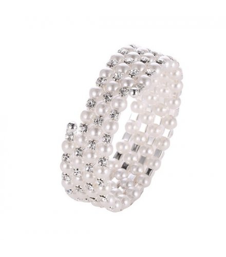 B840 - White Layered Bracelet