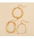 B849 - Golden Layered Pearl Bracelet