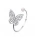 B855 - Hollow Zircon Butterfly Bracelet