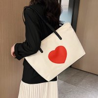 CL1110 - White Heart Tote Handbag