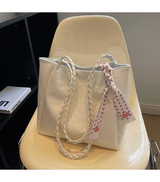 CL1140 - Embossed White Fashion Handbag