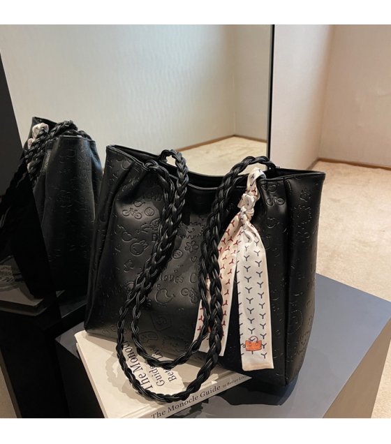CL1141 - Embossed Black Fashion Handbag