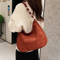 CL1142 - Embossed Brown Shoulder Bag
