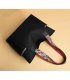 CL1144 - Canvas Tote Printed Large Black Handbag