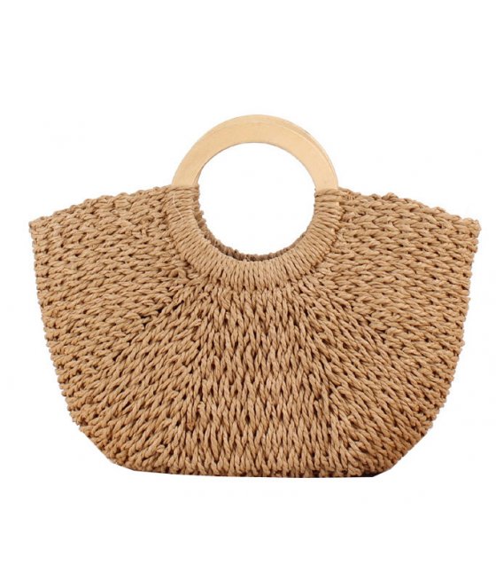 CL575 - Woven straw beach bag