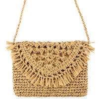 CL621 - Tassel straw woven bag