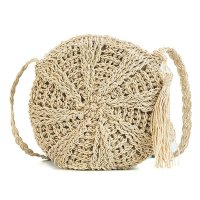 CL659 - Round straw woven bag