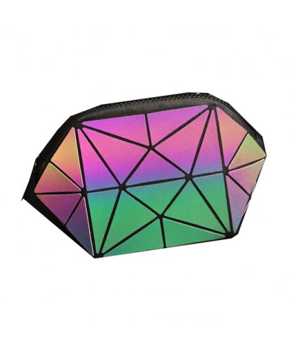 CL830 - Reflect light semicircle cosmetic Bag