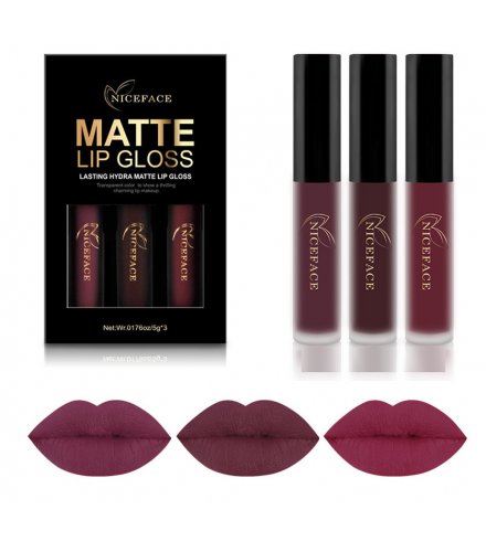 MA297 - NICEFACE Matte Lipstick 3pc Set