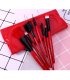 MA464 - O. TWO. O 7pcs Red Make Up Brushes Set