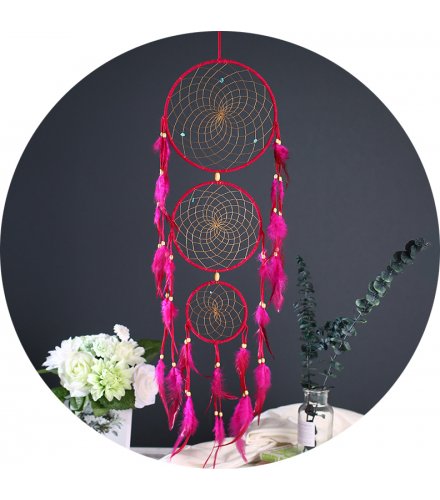 DC066 - Feather three ring Dream Catcher