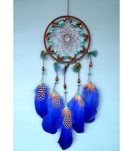 DC075 - Indian Peacock Feather Dreamcatcher
