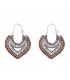 E1001 - Heart cotton rope woven earrings