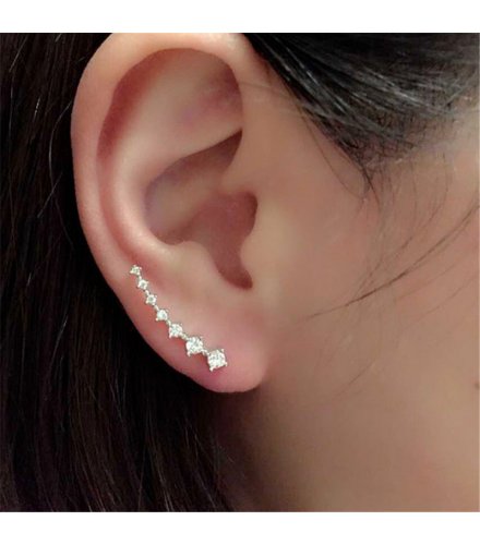 E1009 - Korean long diamond stud earrings