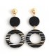 E1010 - Simple temperament acrylic circle earrings
