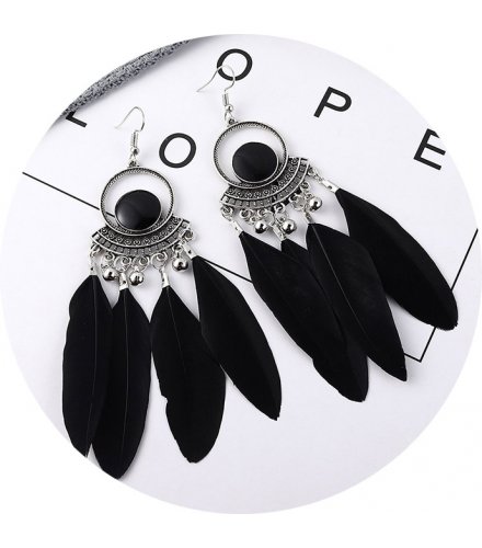 E1016 - Circle tassel earrings