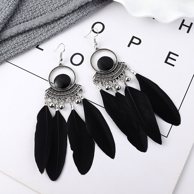 Circle tassel earrings