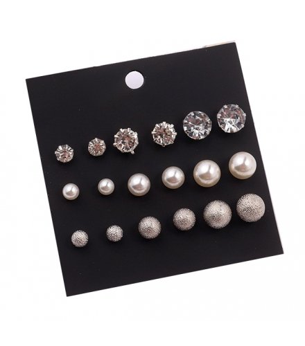 E1029 - Pearl ball earrings