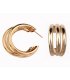 E1038 - Semi-circular metal earrings