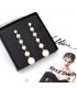 E1039 - Korean fashion temperament Long pearl zircon earrings