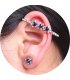 E1042 - Floral Cuff Earrings