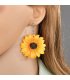 E1043 - Korean acrylic sunflower earrings