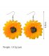 E1043 - Korean acrylic sunflower earrings