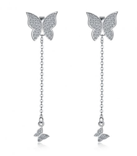 E1045 - Butterfly Tassel Korean Fashion Earrings