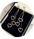 E1046 - Simple diamond love tassel earrings